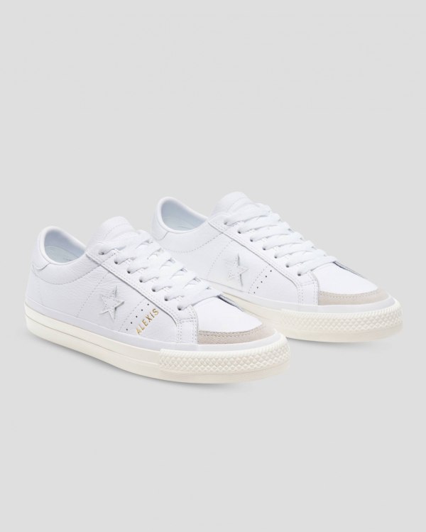 Converse One Star Pro As 2 Designed By Alexis Hvide Sko Danmark - Converse Lave Sneakers Dame - 8496